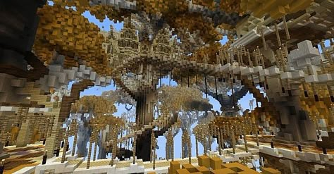 Lothlorien | LOTR Minecraft Lotr Builds, Lord Of The Rings Minecraft Builds, Minecraft Elvish Builds, Lotr Minecraft, Lotr Locations, Minecraft Cliff House, Lotr Warhammer, Minecraft Amazing Builds, Minecraft Tree