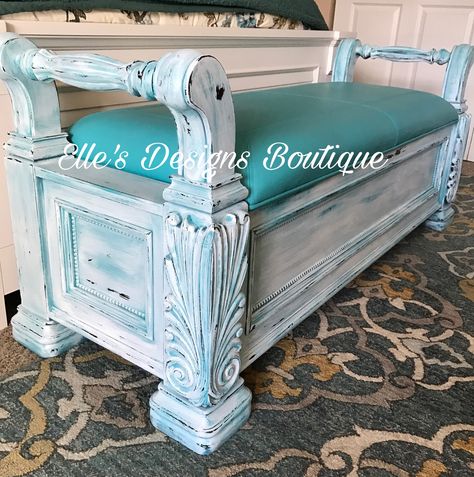 Teal White Washed Furniture, Teal Painted Furniture, Beachy Furniture, Teal Room, Teal Furniture, Redoing Furniture, Teal Rooms, Distressed Furniture Diy, Turquoise Furniture