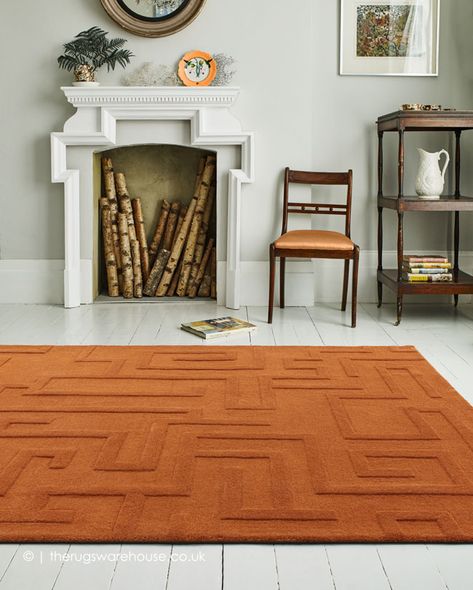 Orange area rug