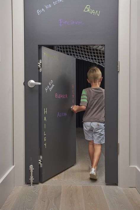 Photo 6 of 9 in Child’s Play: Designing a Polished, All-Ages Playscape - Dwell Kids Room Door, Modern Kids Room Design, Basement Playroom, Modern Kids Room, Room Door Design, Kids Room Inspiration, Room Door, Stylish Beds, Door Sets