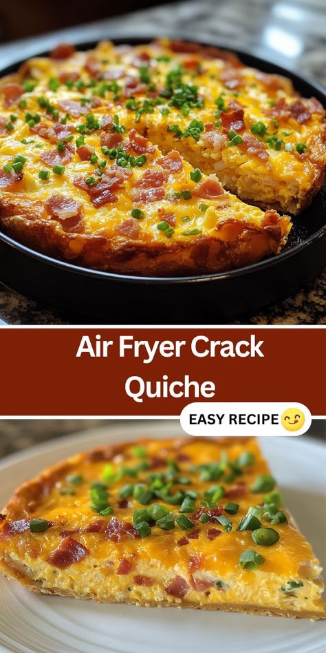 Looking for an easy and delicious breakfast or brunch recipe? This Air Fryer Bacon and Cheese Quiche is perfect! Made with crispy bacon, cheddar cheese, and a creamy egg filling, all inside a tortilla crust, this quick quiche is cooked to perfection in the air fryer. It’s great for meal prep or a weekend brunch. Customize with your favorite veggies like spinach or bell peppers for extra flavor. Air Fryer Tortilla Quiche, Quick Quiche, Chicken Scampi Recipe, Bacon And Cheese Quiche, Air Fryer Bacon, Homemade Ranch Seasoning, Quiche Recipes Easy, Brunch Spread, Bacon And Cheese