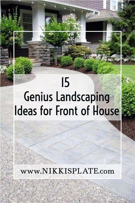 Front Of House Planting Ideas, Landscaping For Large Front Yards, Zero Scaping Ideas Front Yard, Front Landscape Ideas Low Maintenance, Frontyard Gardening Ideas, Landscape Design Front Of House Simple, Low Maintenance Landscape Ideas Front Yard, Landscape Plants Front Yard, Small Garden Ideas Front Of House