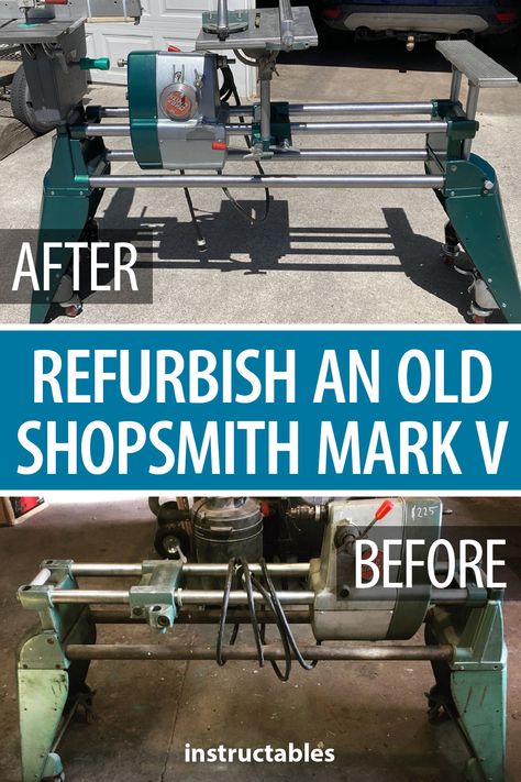 Shopsmith Mark V, Shop Smith Mark V, Shopsmith Mark V Hacks, Shopsmith Projects, Basement Workshop, Lathe Accessories, Woodworking Shop Projects, Custom Metal Fabrication, Old Garage