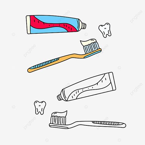 Toothpaste Tattoo, Toothbrush Tattoo, Toothpaste Drawing, Toothbrush Drawing, Toothbrush Illustration, Toothpaste Illustration, Toothbrush Clipart, Tooth Drawing, Toothbrush Art