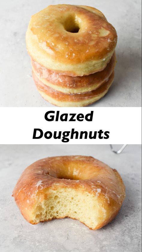 Soft fluffy simple glazed doughnuts #glazeddoughnuts Flavored Donut Glaze Recipe, Glaze For Donuts Recipe Easy, Doughnuts Glaze Recipe, Doughnut Glaze Recipe Simple, Homemade Glazed Donuts, Kitchen Thermometer, Doughnut Holes, Glazed Doughnuts, Sugar Icing