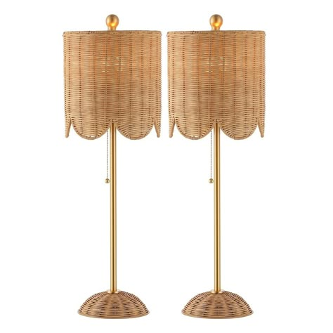 Rattan floor lamp