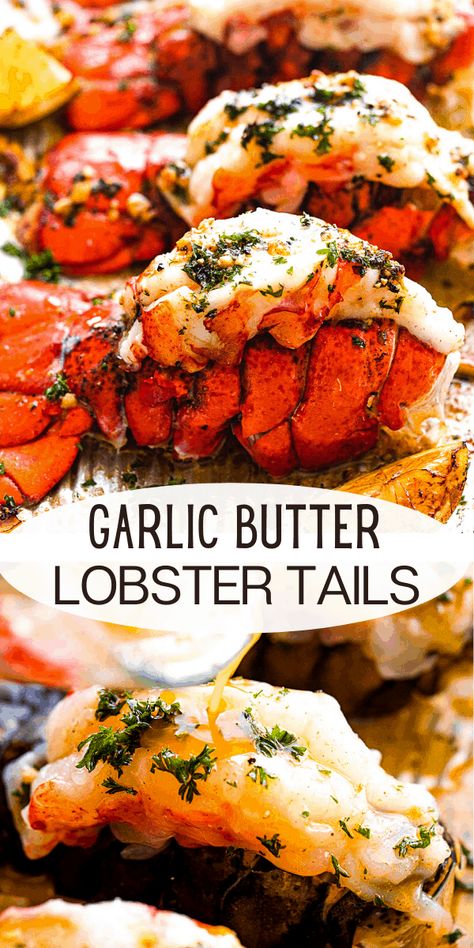 Lobster Tale Recipe, Traeger Lobster Tails, Best Way To Cook Frozen Lobster Tails, Lobster Recipes Baked, How To Cook Fresh Lobster Tails, Fresh Lobster Recipes, Florida Lobster Tail Recipes, Oven Baked Lobster Tail Garlic Butter, Maine Lobster Recipes