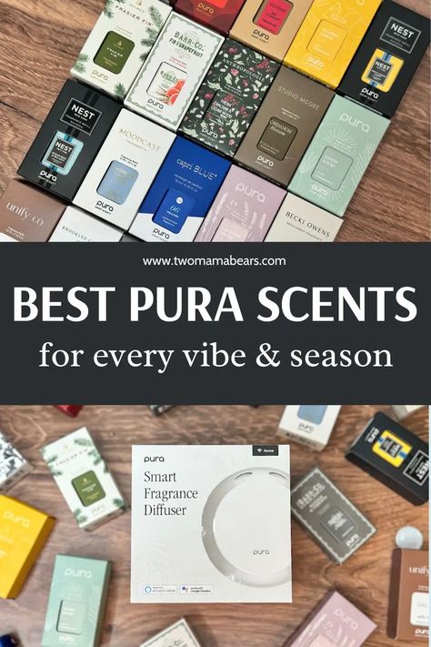 Want your home to smell like a hotel lobby? Try Retreat! Fresh laundry? Definitely try Linens & Surf. Get all the best Pura scents right here. Best Home Fragrance House Smells, Best Pura Scents, Pura Scent Combos, Pura Scents, Anthropology Home, Hotel Scents, Thymes Frasier Fir, Best Home Fragrance, Christmas Tree Scent