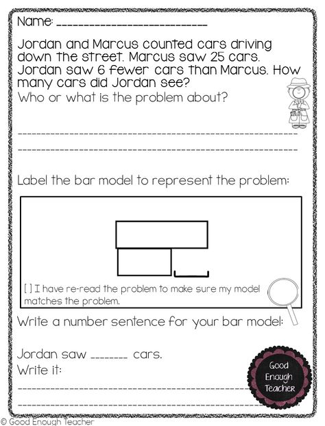 Bar Model Detectives - Vol. 2 Bar Models 2nd Grade, Maths Problems, Part Part Whole, Go Math, Math Problem, Math Problem Solving, Math School, Bar Model, Math Problems