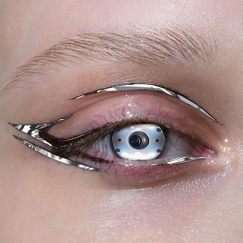 Cyberpunk Makeup, Futuristic Makeup, Third Eye Opening, 20 20 Vision, Marvel Xmen, Cyberpunk Art, Cyberpunk 2077, Third Eye, Cyberpunk