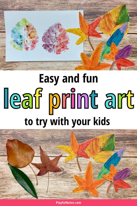 Leaf Rubbing Art Preschool, Leaves Art Activities For Preschoolers, Changing Leaves Activities, Fall Leave Projects For Kids, We're Going On A Leaf Hunt Book Activities, Leaves For Preschool, Leaf Prints For Kids, Leaf Print Art For Kids, Leaf Thief Craft