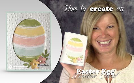 VIDEO: How to make a Work of Art Easter Egg Card | Stampin Up Demonstrator - Tami White - Stamp With Tami Crafting and Card-Making Stampin Up blog Stampin Up Work Of Art, Stampin Up Easter, Egg Card, Easter Lamb, Window Cards, Spring Cards, Card Tutorials, Easter Cards, Stamping Up