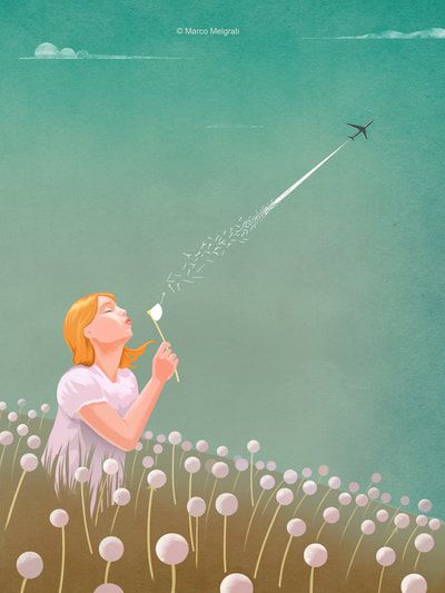 Dandelion Field, Art Emotions, Life Artwork, Art Optical, Modern Illustration, Creative Artwork, Artist Life, Vintage Fonts, Italian Artist