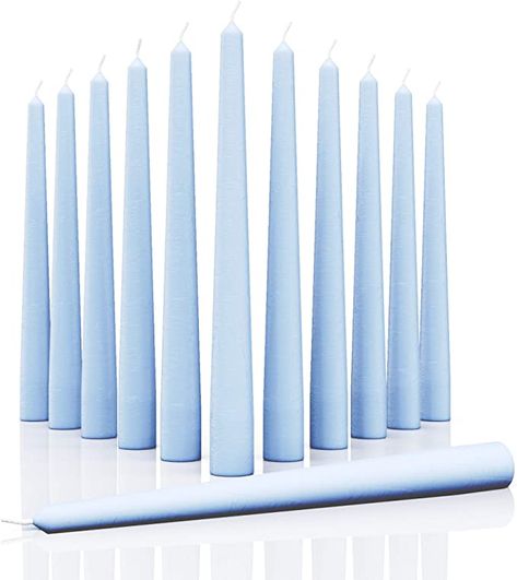 Light Blue Candles, Dripless Taper Candles, Turquoise Candles, Candles Long, Advent Wreath Candles, Candles Taper, Blue Taper Candles, Tall Candles, Blue Candlesticks