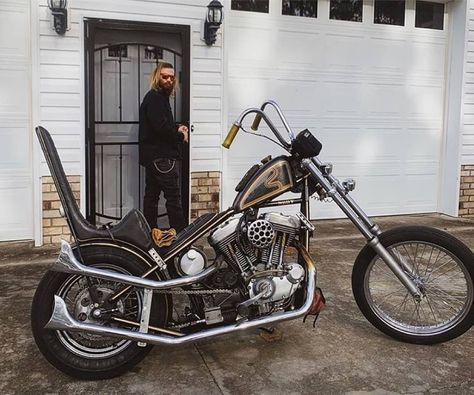 Sportster Chopper Old School, Ironhead Chopper, Harley Evo, Custom Harley Davidson, Ironhead Sportster, Old School Motorcycles, Sportster Chopper, Hd Sportster, Old School Chopper