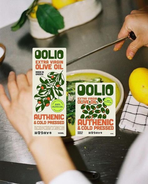 OOLIO 🫒 a premium Greek extra virgin olive oil sourced from the sun-drenched groves of Greece. Amazing design by @clairedesign.nz The use of vibrant colors has further enhanced the brand’s looks, and the illustrations complement the concept perfectly. Well done! 👏 Olive Oil Illustration, Olive Oil Branding, Oil Branding, Olive Oil Brands, Virgin Olive Oil, Well Done, Extra Virgin, Extra Virgin Olive Oil, Olive Oil