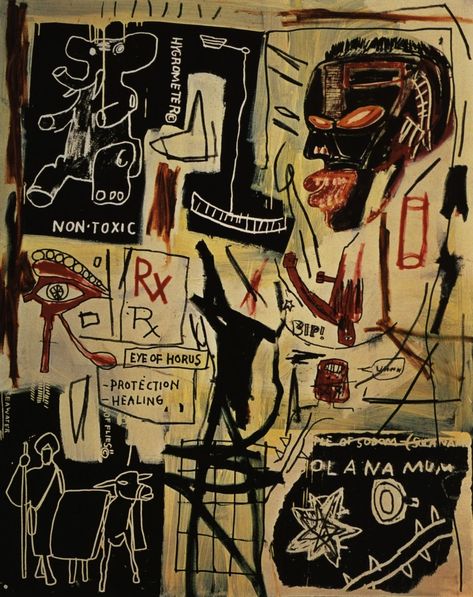 Jean-Michel Basquiat. Melting Point of Ice, 1984. Michel Basquiat Art, Jm Basquiat, Jean Michel Basquiat Art, Basquiat Paintings, Basquiat Art, 얼굴 드로잉, Neo Expressionism, Fotografi Vintage, Melting Point