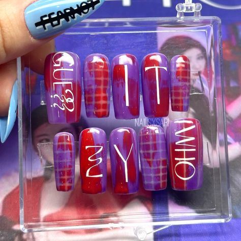 Itzy Inspired Nails, Itzy Nail Art, Itzy Nails Designs, Itzy Nails, Kpop Nails Ideas, Nail Art Kpop, Itzy Mafia In The Morning, Kpop Nail Art, Itzy Concert