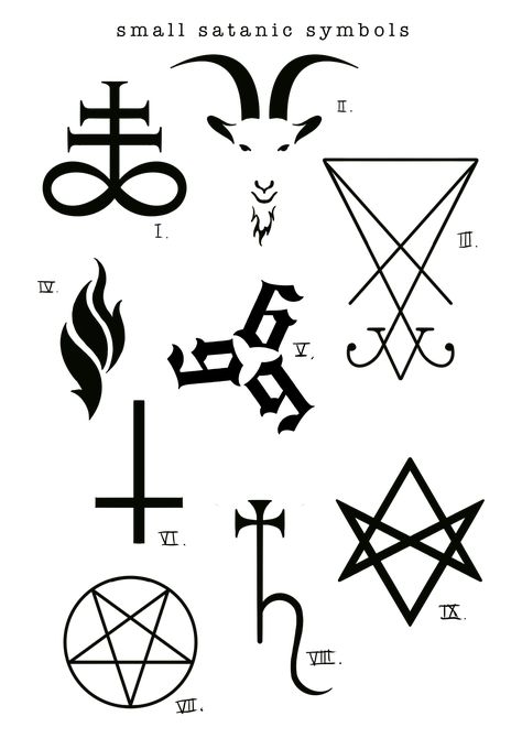 Simple Occult Tattoo, The Satanic Temple Tattoo, Esoteric Tattoo Occult, Small Pentagram Tattoo, Cute Satanic Tattoo, Satanic Doodles, Leviathan Cross Tattoo, Satanic Illustration, Satanism Tattoo