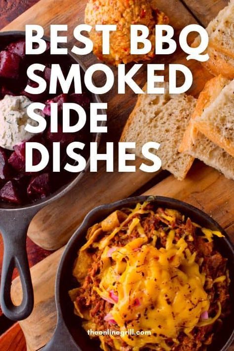 12 Best Smoked Side Dishes [Cheese, Stuffing, Slaw, Burnt Ends] Complete your barbecue with these delicious smoked side dishes. Tasty recipes to pair with your smoked brisket, turkey, chicken, and pulled pork. Smoked Side Dishes, Spring Bbq, Winter Bbq, Bbq Smoker Recipes, Fennel Sausage, Smoked Beef Brisket, Burnt Ends, Bbq Dinner, Bbq Ideas