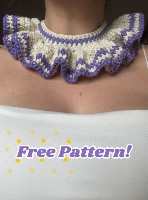 Halloween • clown • costume • idea • collar • crochetcollar • pattern • free pattern Clown Collar Crochet Pattern Free, Diy Clown Collar, Crochet Clown Collar, Clown Ruffle Collar, Clown Collar, Halloween Clown, Send In The Clowns, Modern Crochet Patterns, Clown Costume