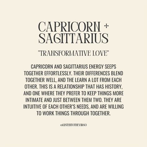 Capricorn Love Compatibility + What Works 💚 #Listentothevirgo Capricorn And Sagittarius Compatibility, Capricorn Love Compatibility, Aries Relationship, Capricorn Compatibility, Capricorn Woman, Sagittarius Relationship, Capricorn Love, Capricorn Life, Sagittarius Man