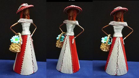 Diy Paper Doll, Newspaper Hat, Newspaper Craft, Newspaper Crafts Diy, African Ladies, Basket Diy, Newspaper Basket, Newspaper Crafts, Glitter Acrylic