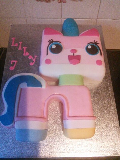 Unikitty cake Unikitty Cake, Kitty Party, Cat Party, Food Design, Birthday Theme, Birthday Cakes, No Bake Cake, Birthday Ideas, Baking Recipes