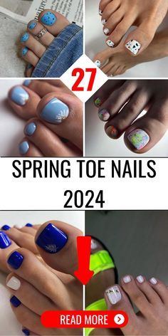 Spring Toe Nails, Trending Pedicure, Spring Pedicure, Pedicure Designs Toenails, Simple Spring Nails, Pedicure Ideas, Pedicure Colors, Gel Toe Nails, Toe Nail Color