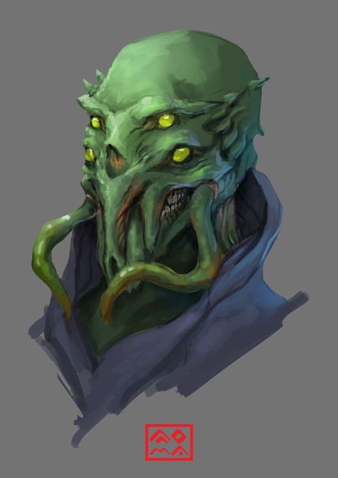 ArtStation - Four Eyes, Raswan Orizka Alien Mouth Concept, Humanoid Alien Concept Art, Alien Soldier, Eye Monster, Alien Monster, Call Of Cthulhu Rpg, Alien Drawings, Science Fiction Illustration, Alien Character