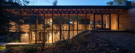 Bohlin Cywinski Jackson creates remote holiday retreat in Ontario forest Bohlin Cywinski Jackson, Modernist House, Industrial Architecture, House In Nature, Residential Architect, Beautiful Home Designs, Contemporary House Design, City Living, House Materials