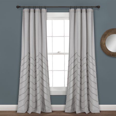 Curtains For Gray Walls, Chevron Curtains, Light Blocking Curtains, Apartments Decorating, Curtain Styles, Linen Lights, Lush Decor, Sheer Curtain Panels, Panel Light