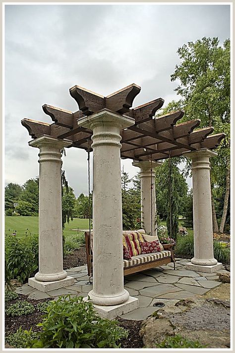 Pergolas - Love what you saw? Please don't hesitate to click for more - Click to Visit IMMEDIATELY! Villa Toscana, Timber Pergola, Tuscany Style, Pergola Swing, Tuscan Design, Pergola Attached To House, Mediterranean Home Decor, Garden Arbor, Gazebo Pergola