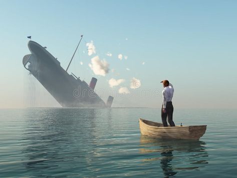 Man in boat looking on shipwreck. Rescued man in boat looking on shipwreck , #Sponsored, #boat, #Man, #shipwreck, #man, #Rescued #ad Sinking Ship, Crisis Intervention, Row Boats, Map Pictures, Business Men, Hero's Journey, Business Reviews, Social Change, Shipwreck