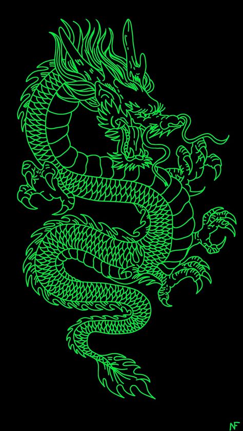 Wallpaper dragão chinês verde neon Dragon Wallpaper Iphone, Japanese Wallpaper Iphone, Dark Green Aesthetic, Tapeta Galaxie, Trippy Wallpaper, Hippie Wallpaper, Tapeta Pro Iphone, Edgy Wallpaper, Green Dragon