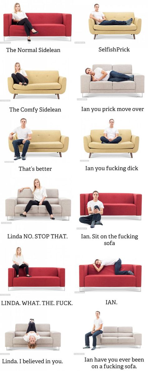 A guide to your favorite sofa sitting positions. I lost it lol Dead By Daylight Fanart, Memes Humor, Intp, Intj, Laughing So Hard, Infp, Funny Pins, Infj, Best Funny Pictures