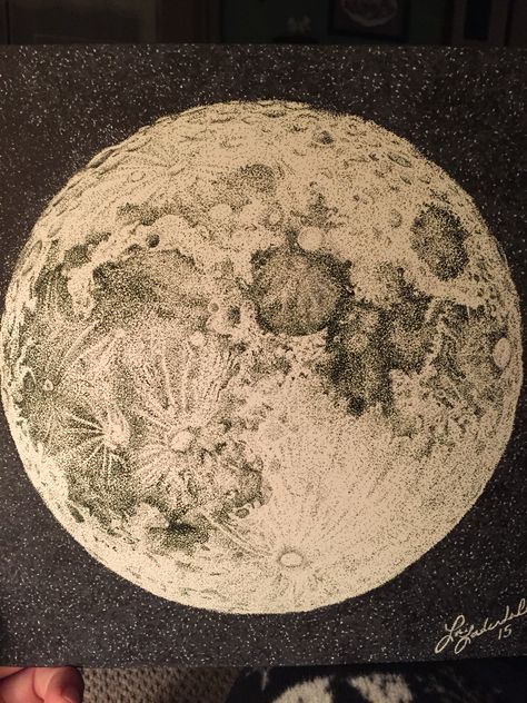 Moon pointillism 2015 Ink Moon Pointillism, Pointilism Art, Stipple Art, Earth Tattoo, Lavender Moon, Moon Tattoos, Drawing Help, Stippling Art, Calligraphy Tattoo