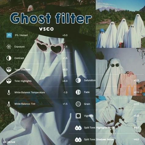 Ghost Filter, Preset Filter, Vsco Filter Instagram, Best Vsco Filters, Vintage Photo Editing, Phone Photo Editing, Photo Editing Vsco, Lightroom Tutorial Photo Editing, Learn Photo Editing