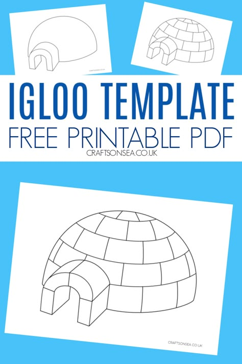 I Is For Igloo Preschool, Build A Polar Bear Printable, Igloo Printable Template, Igloo Bulletin Board Ideas, Igloo Template Free Printable, Marshmallow Igloo Craft, Igloo Crafts For Preschoolers, Igloo Activities For Preschool, Artic Animals Craft