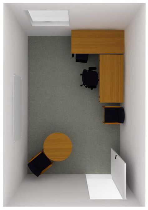 Faculty Office Room - Layout with Table Set - Facilities at Haas - Berkeley Haas Faculty Office, Office Layout, Office Room, Room Layout, Work Office, 3d Rendering, Top View, Table Set, The Help