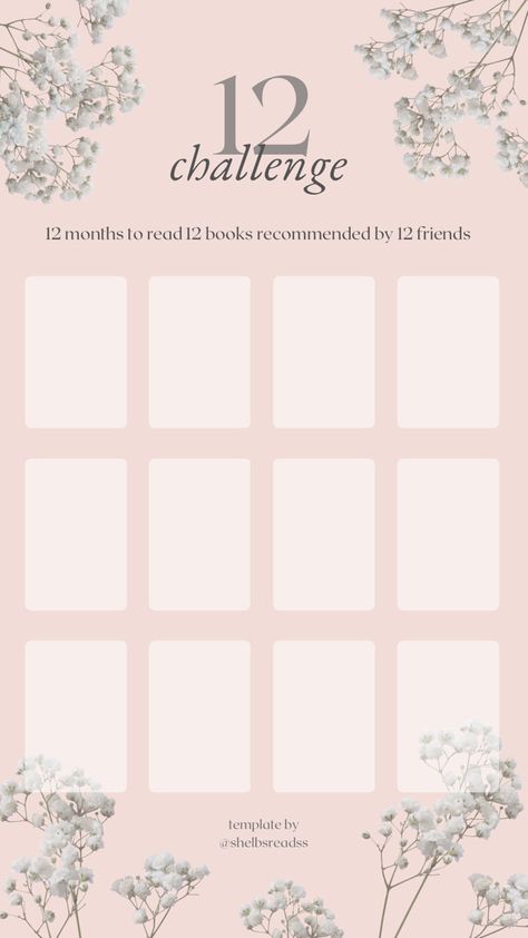 Book monthly 12 challenge template Book Challenge Template, Challenge Template, Book Review Template, Money Saving Methods, Book Reading Journal, Book Challenge, Bullet Journal Inspo, Get Your Life, Book Of The Month