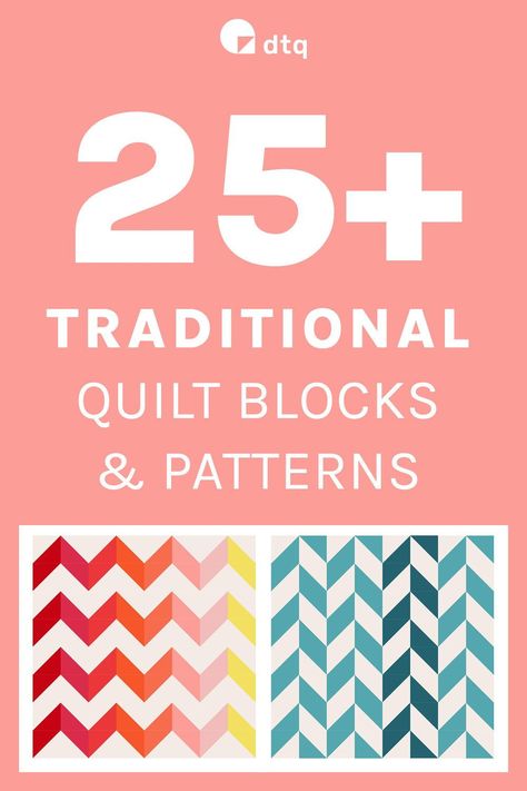 Discover more than 25 breathtaking traditional quilt patterns and blocks, learn how to piece them and how to make them look modern! Traditional Quilt Blocks, Double Irish Chain Quilt, Pinwheel Quilt Pattern, Bear Paw Quilt, Traditional Quilt Patterns, Log Cabin Quilt Blocks, Lone Star Quilt, Basic Quilt, Master List