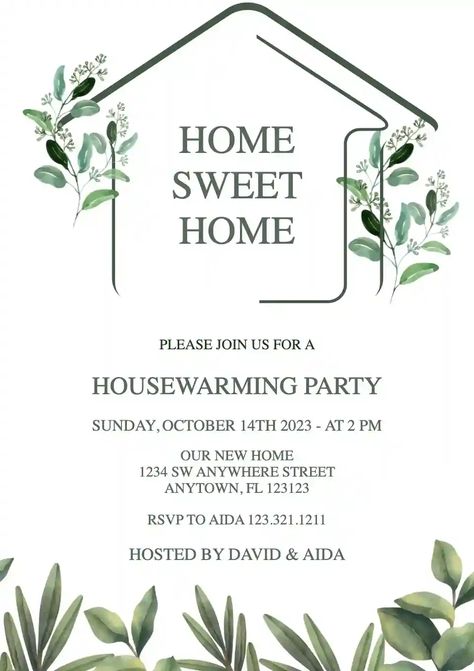 Free Online Invitation Maker, Housewarming Invitation Cards, Housewarming Invitation Templates, Balcony Glass Design, Housewarming Invitation, Housewarming Party Invitations, House Warming Ceremony, Online Invitation, House Warming Invitations