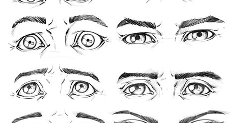 A blog about comic book illustration and art tutorials for digital painting. Art lessons and digital art tips and techniques. Emotion Eyes Drawing, Comic Book Eyes, Comic Book Art Style Eyes, Comic Book Eyes Drawing, Comic Book Art Style Tutorial, Different Eye Emotions Drawing, Comic Eyes, Emotionless Eyes Drawing, Eyes Sketch Emotion