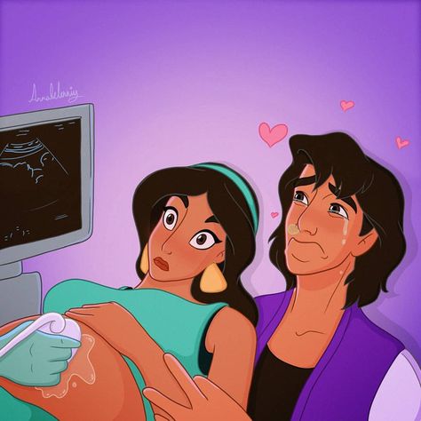 An Artist Shares Her Pregnancy and Motherhood Through the Illustrations of Disney Princess Drawing Disney Princesses, Fan Art Disney, Barbie Malibu, Drawing Disney, Princess Illustration, Real Life Princesses, Disney Princess Modern, Expecting A Baby, Kitty Art