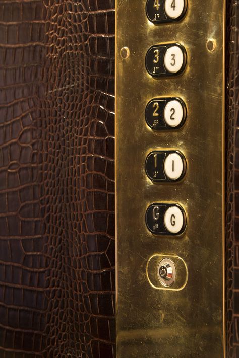 Lift & Cigar Bar at Home House, Private Members Club London | British Institute of Interior Design Cool Elevator Design, Members Club Aesthetic, Members Club Interior, Private Members Club Aesthetic, Lift Design Interior, Home Elevator Interior, Members Only Club, Lift Interior, Private Members Club