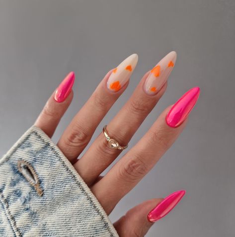 Nail Design 2023: Latest Trends And Ideas - NailGet Pink Spring Nails 2023, Pink Spring Nails, Spring Nails 2023, Bright Summer Nails Designs, Neon Acrylic Nails, Cute Nail Colors, Pastel Ombre, Bright Summer Nails, Subtle Nails