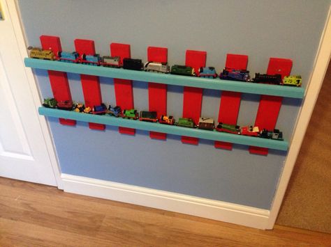 Trains Planes And Automobiles Bedroom, Thomas The Train Storage Ideas, Planes Trains And Automobiles Room, Train Bathroom Decor, Train Boys Bedroom, Thomas The Train Room Ideas, Thomas The Train Bedroom Ideas, Transportation Room For Boys, Thomas The Train Bedroom