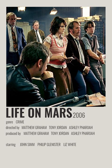 [ alternative minimalist polaroid movie tv show poster ] Life On Mars Tv Show, Life On Mars Poster, Is There Life On Mars, Random Posters, Mars Poster, Ashes To Ashes, Polaroid Posters, Tv Display, Movie Poster Wall