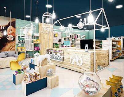 pet shop @Behance portfolio: "MASCOTTÉ" http://be.net/gallery/36332353/MASCOTTE #petshop #mascotté #tiendamascotas #diseñointerior Pet Store Display, Dog Boutique Ideas, Hotel Pet, Pet Store Design, Pet Store Ideas, Pet Cafe, Play Place, Graphic Design Interior, Architecture Graphic Design